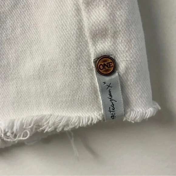 One Teaspoon Trucker Mid‎ Waist Skirt in White Beauty Size 22 waist (Size 00) - Picture 4 of 6